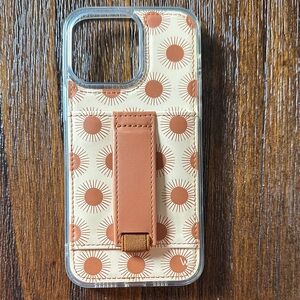 Wallis Sunburst Pattern Phone Case - Cream and Brown